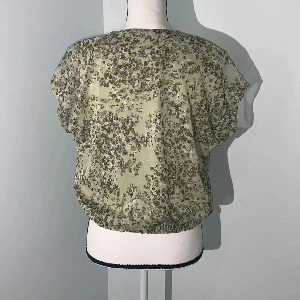 Reserved Womens V Neck Short Sleeve Blouse size 10 - Picture 7 of 12